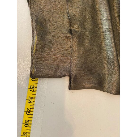 Metallic Gold APT.9 Womens Long Sleeve Blouse XL Layered Design - Picture 8 of 9